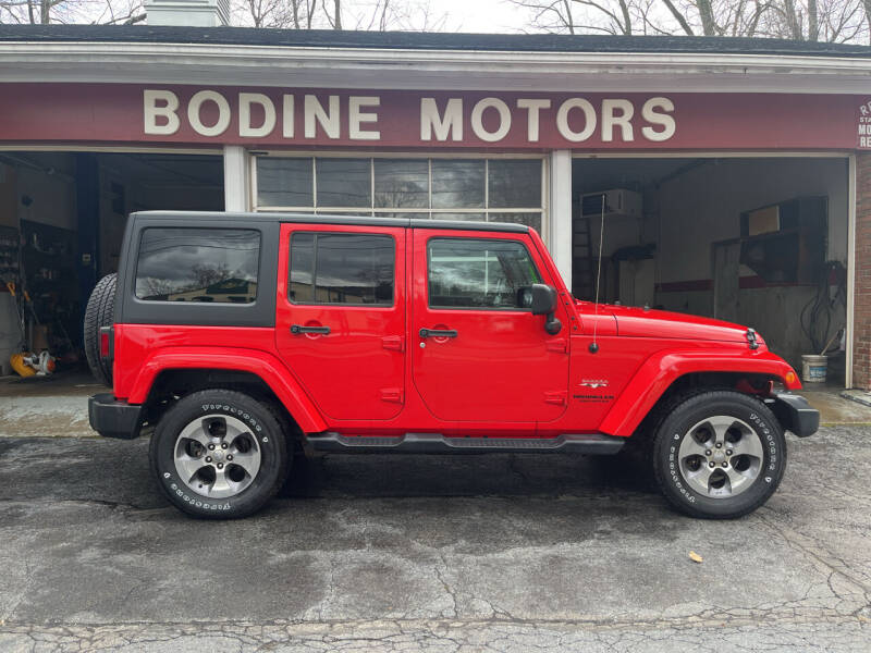 2016 Jeep Wrangler Unlimited for sale at BODINE MOTORS in Waverly NY