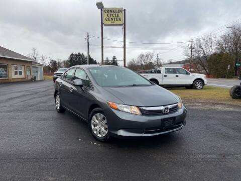 2012 Honda Civic for sale at Conklin Cycle Center in Binghamton NY