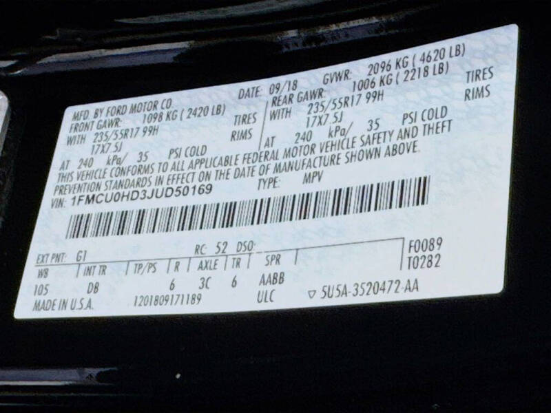 2018 Ford Escape SEL