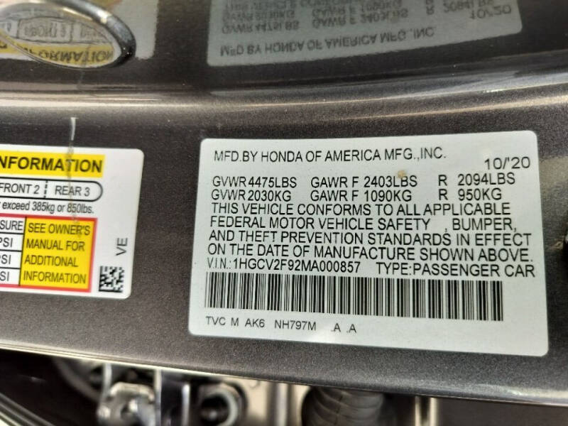 2021 Honda Accord Touring