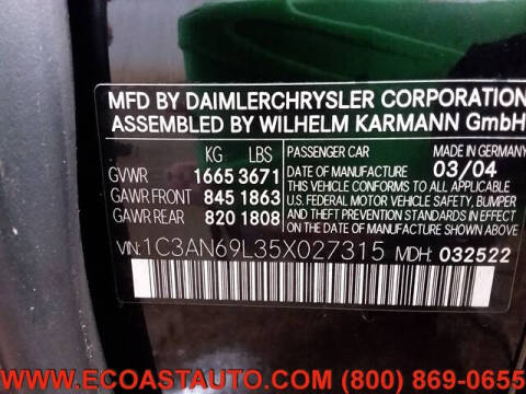 2005 Chrysler Crossfire Limited