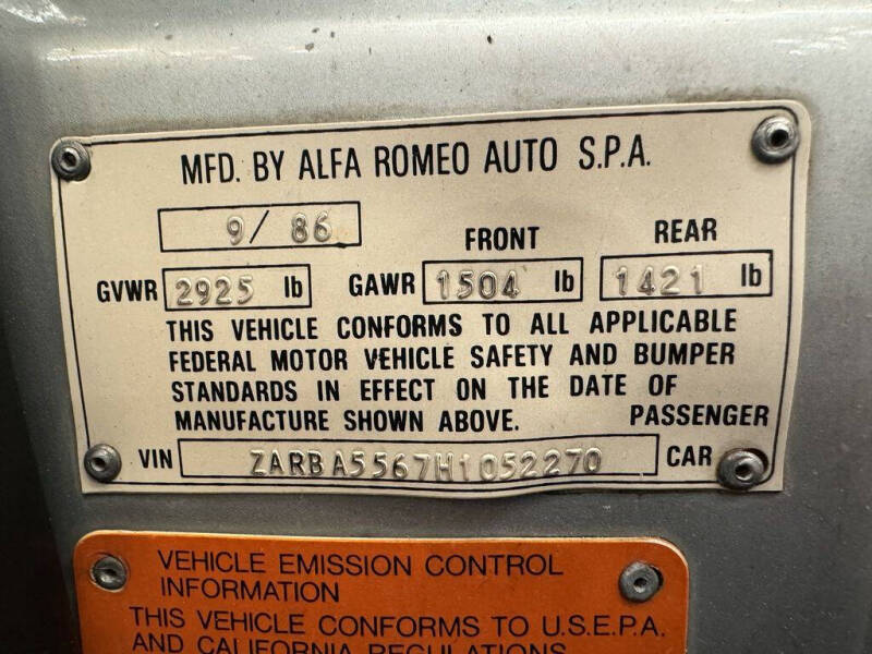 1987 Alfa Romeo Spider Quadrifoglio