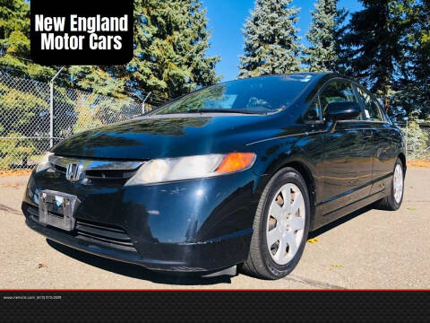 2007 Honda Civic for sale at New England Motor Cars in Springfield MA