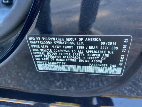 2017 Volkswagen Passat 1.8T R-Line