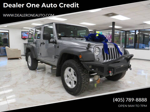 2016 Jeep Wrangler Unlimited for sale at Dealer One Auto Credit in Oklahoma City OK