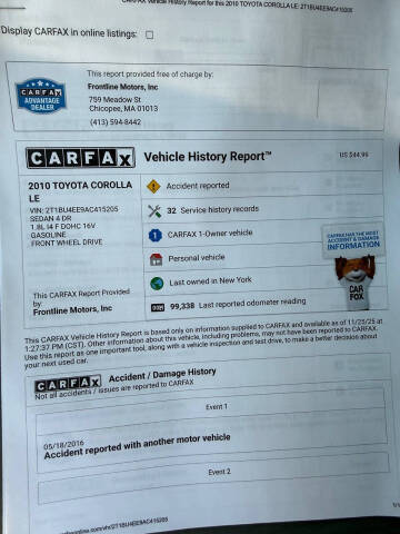 2010 Toyota Corolla LE