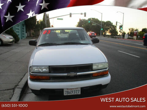 2003 Chevrolet S-10 for sale at West Auto Sales in Belmont CA