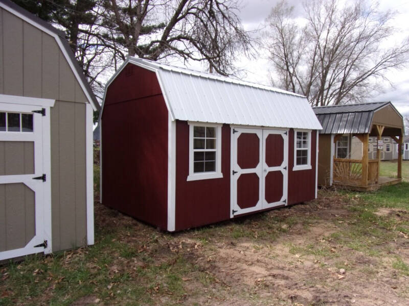  10 x 16 side lofted barn for sale at Extra Sharp Autos in Montello WI
