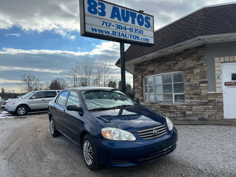 2003 Toyota Corolla for sale at 83 Autos in York PA