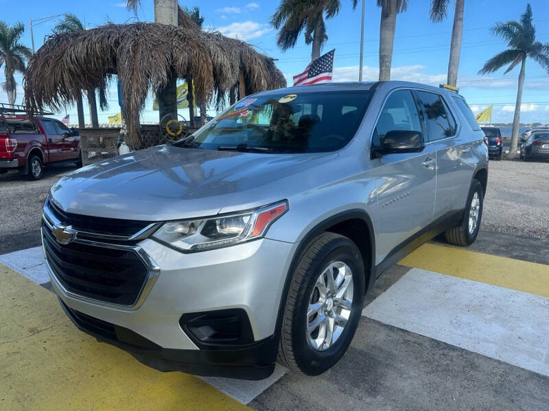 Used 2018 Chevrolet Traverse LS with VIN 1GNERFKW0JJ249871 for sale in Melbourne, FL