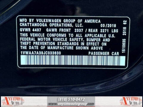 2018 Volkswagen Passat 2.0T R-Line