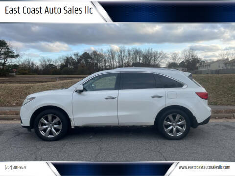 2014 Acura MDX for sale at East Coast Auto Sales llc in Virginia Beach VA