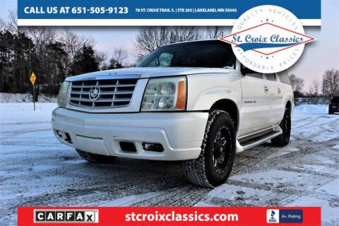 2003 Cadillac Escalade ESV for sale at St. Croix Classics in Lakeland MN