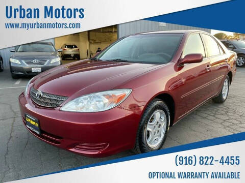 2002 Toyota Camry for sale at Urban Motors in Sacramento CA