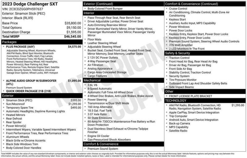 2023 Dodge Challenger SXT