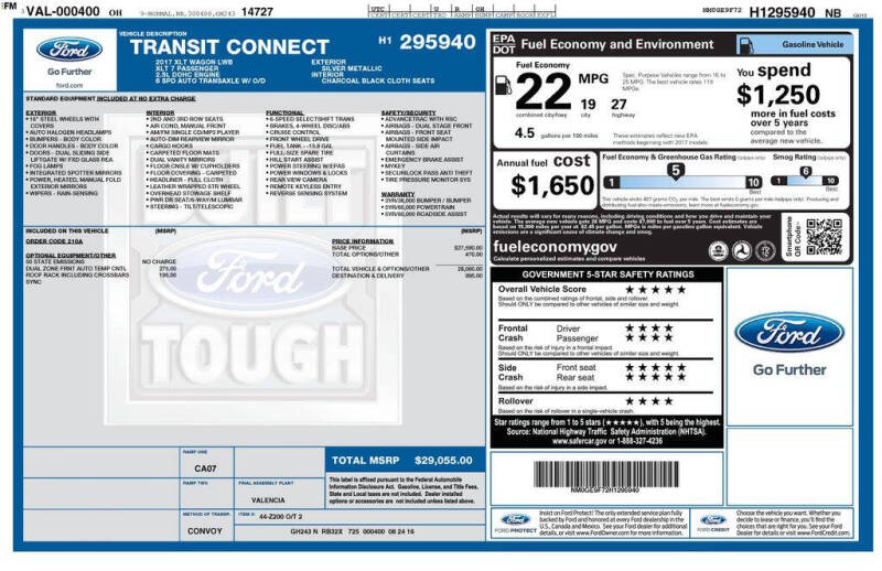 2017 Ford Transit Connect XLT