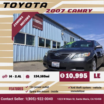 2007 Toyota Camry for sale at ZAMORA MOTORS SM in Santa Maria CA