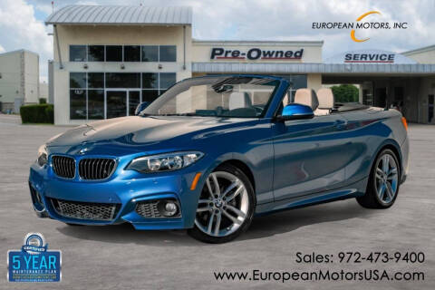 2017 BMW 2 Series for sale at European Motors Inc in Plano TX