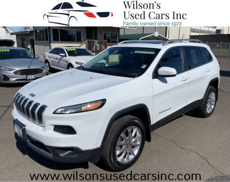 2015 Jeep Cherokee for sale at Wilson's Used Cars Inc in Eugene OR