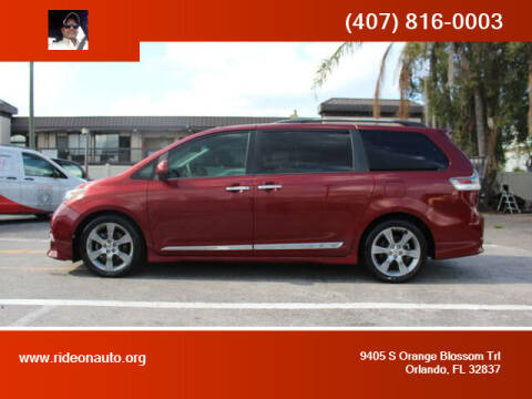 2013 Toyota Sienna for sale at Ride On Auto in Orlando FL