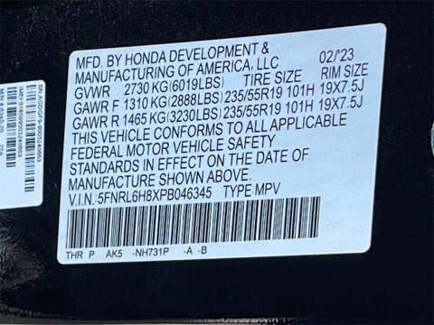 2023 Honda Odyssey Touring