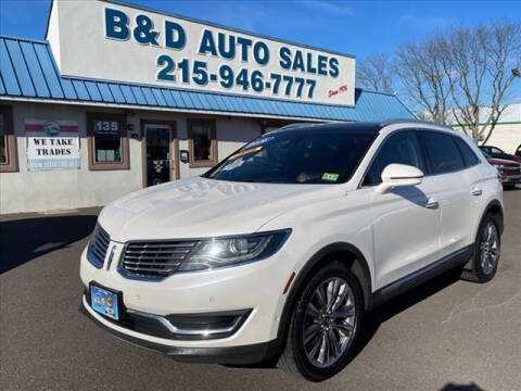2016 Lincoln MKX for sale at B & D Auto Sales Inc. in Fairless Hills PA