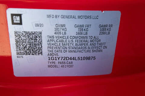 2020 Chevrolet Corvette Stingray