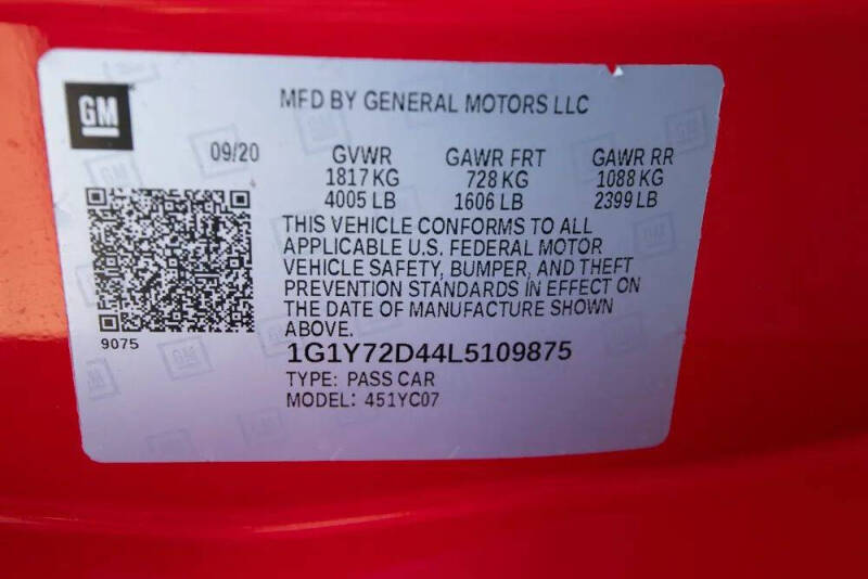 2020 Chevrolet Corvette Stingray