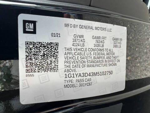 2021 Chevrolet Corvette Stingray