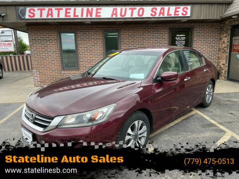 2013 Honda Accord for sale at Stateline Auto Sales in South Beloit IL