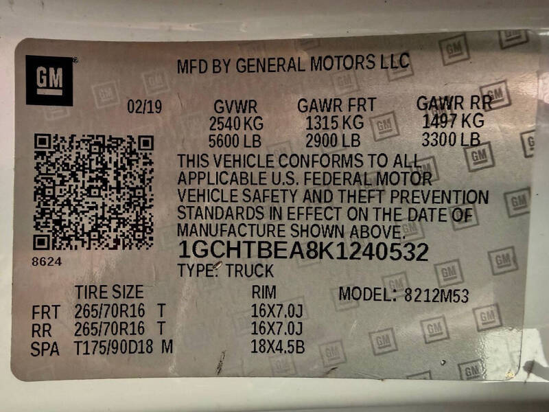 2019 Chevrolet Colorado Work Truck