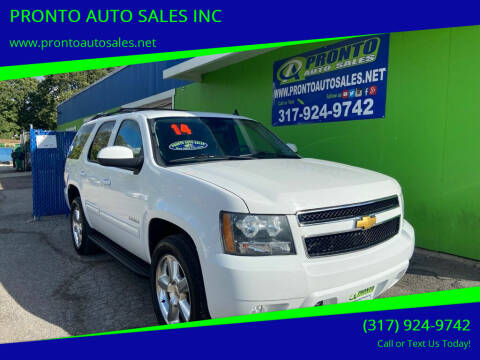 2014 Chevrolet Tahoe for sale at PRONTO AUTO SALES INC in Indianapolis IN