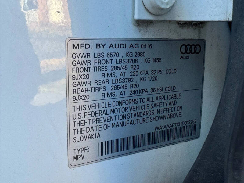 2017 Audi Q7 3.0T quattro Premium