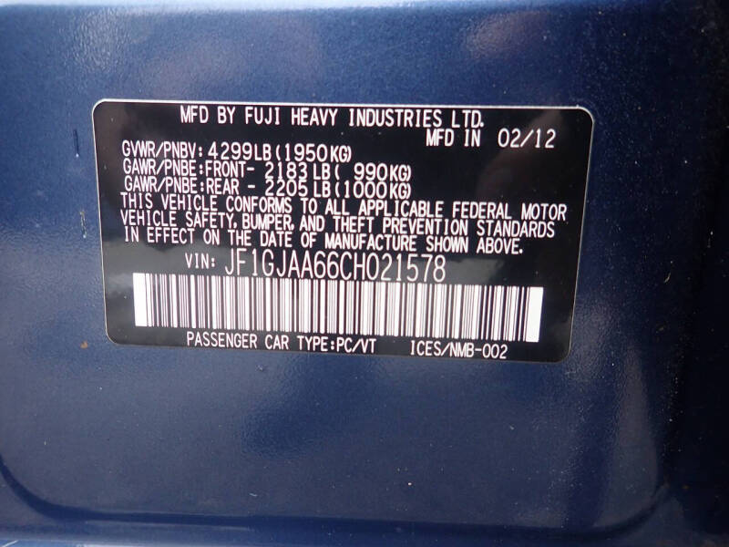 2012 Subaru Impreza 2.0i