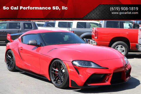 2020 Toyota GR Supra for sale at So Cal Performance SD, llc in San Diego CA