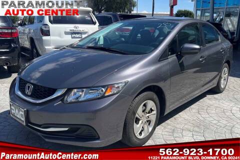 2015 Honda Civic for sale at PARAMOUNT AUTO CENTER in Downey CA