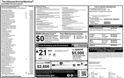 2023 BMW 7 Series 760i xDrive