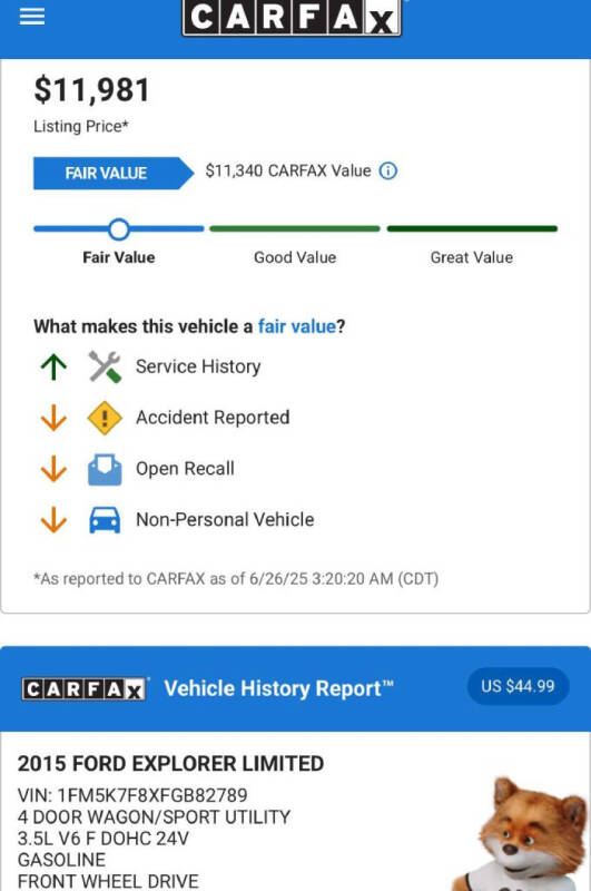 2015 Ford Explorer Limited