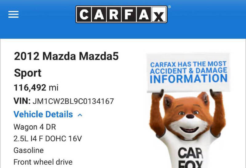 2012 Mazda MAZDA5 Sport