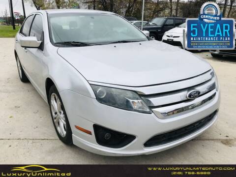 2012 Ford Fusion for sale at LUXURY UNLIMITED AUTO SALES in San Antonio TX