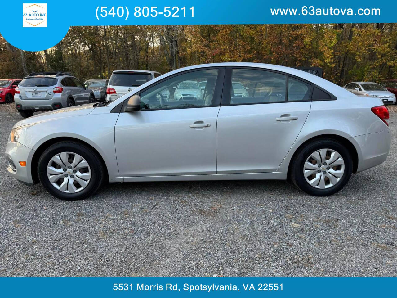 2015 Chevrolet Cruze for sale at 63 Auto Inc in Spotsylvania, VA