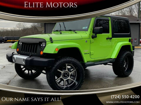 2013 Jeep Wrangler for sale at Elite Motors in Uniontown PA