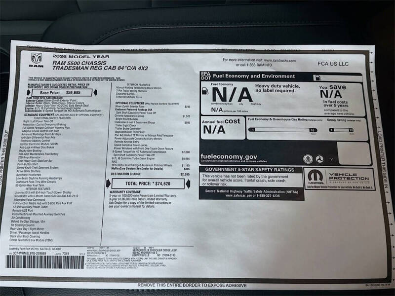 2026 RAM 5500