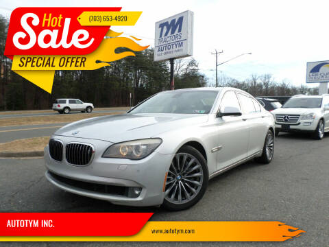 2009 BMW 7 Series for sale at AUTOTYM INC. in Fredericksburg VA