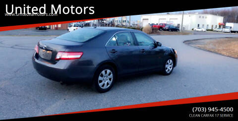 2011 Toyota Camry for sale at United Motors in Fredericksburg VA