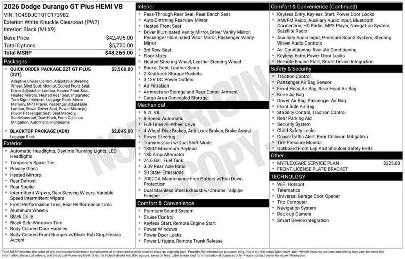 2026 Dodge Durango