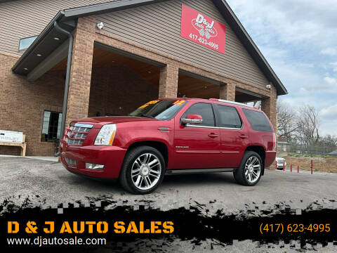 2012 Cadillac Escalade for sale at D & J AUTO SALES in Joplin MO