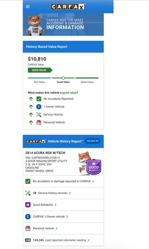 2014 Acura RDX w/Tech