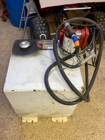 2016 BETTER BUILT/FILL-RITE 50 GALLON TRANSFER TANK W/PUMP for sale at Affordable Auto Sales in Cambridge MN
