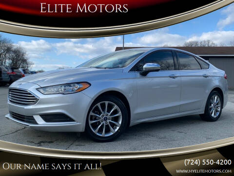 2017 Ford Fusion for sale at Elite Motors in Uniontown PA